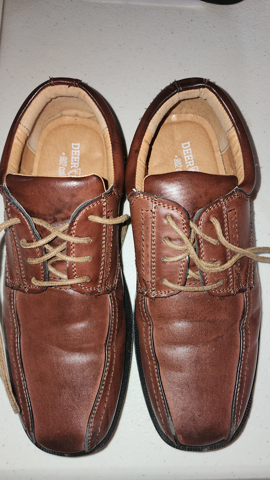Mens size 8.5 WIDE Light brown dress shoes - size Shoes-Men 8.5