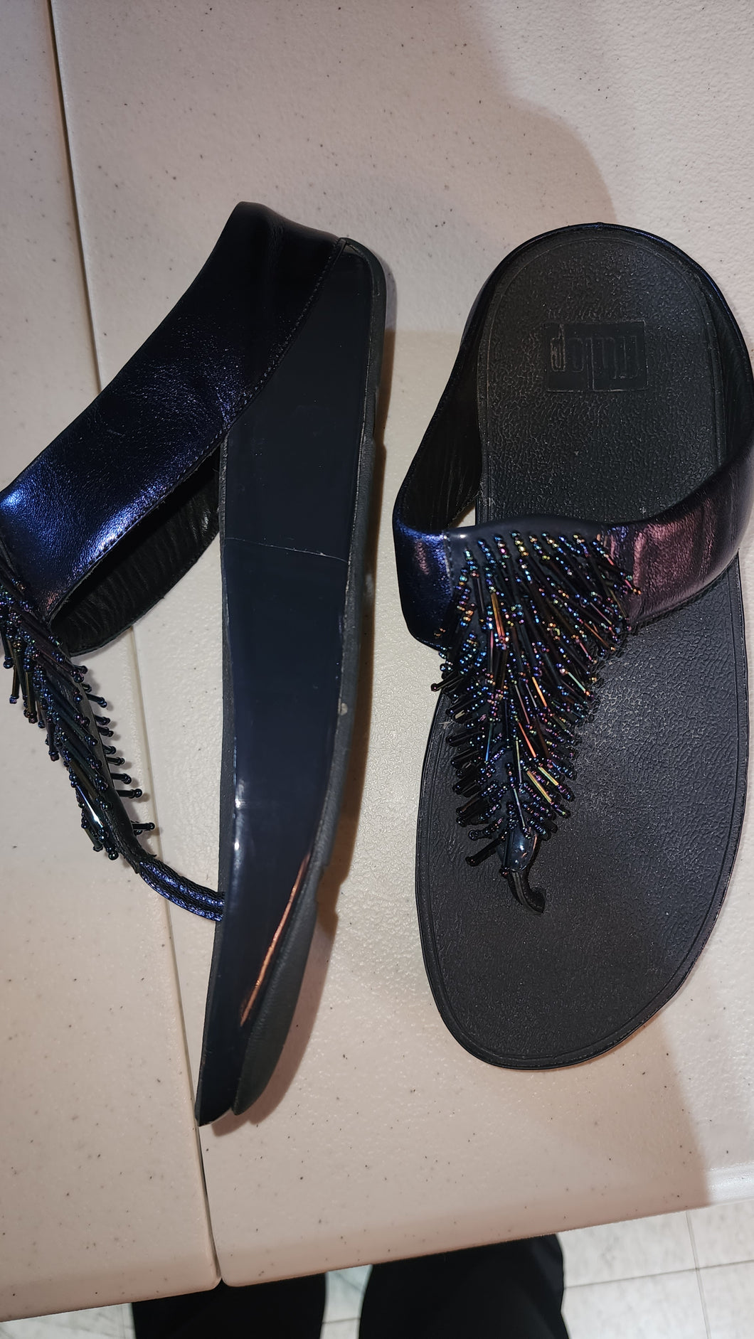 Navy blue fitflops Excellent condition - size Shoes-Womens 8