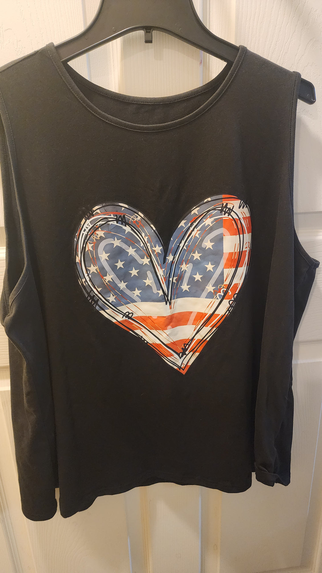 Shein 4xl, fits like 2xl Black cotton tank - size Women XXL (20-22)