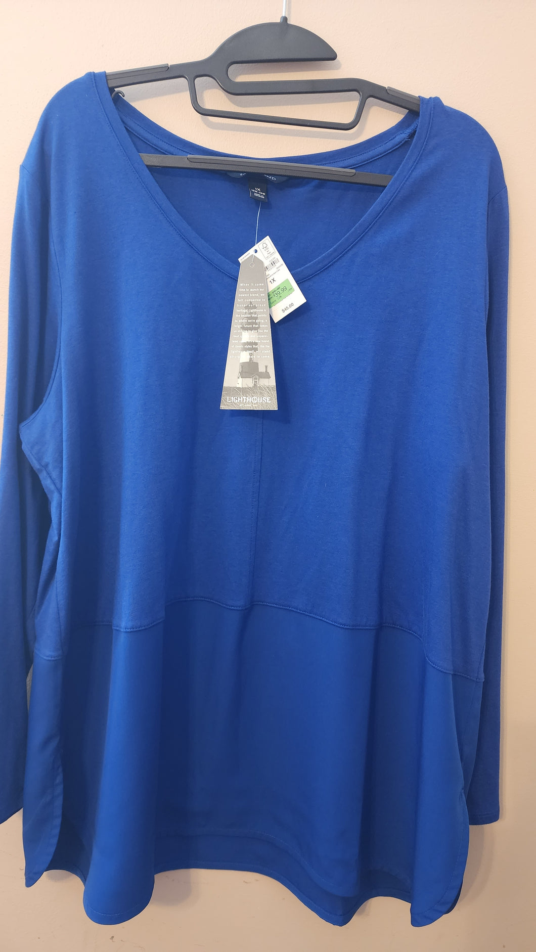 NWT lands end Royal blue long sleeve - size Women 1XL (16-18)