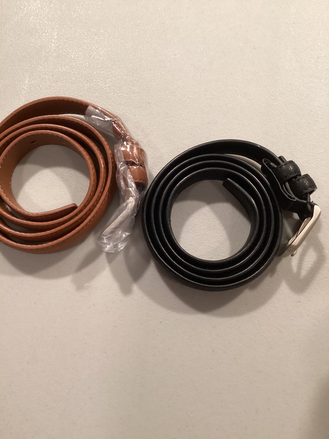 Two belts - brown And black