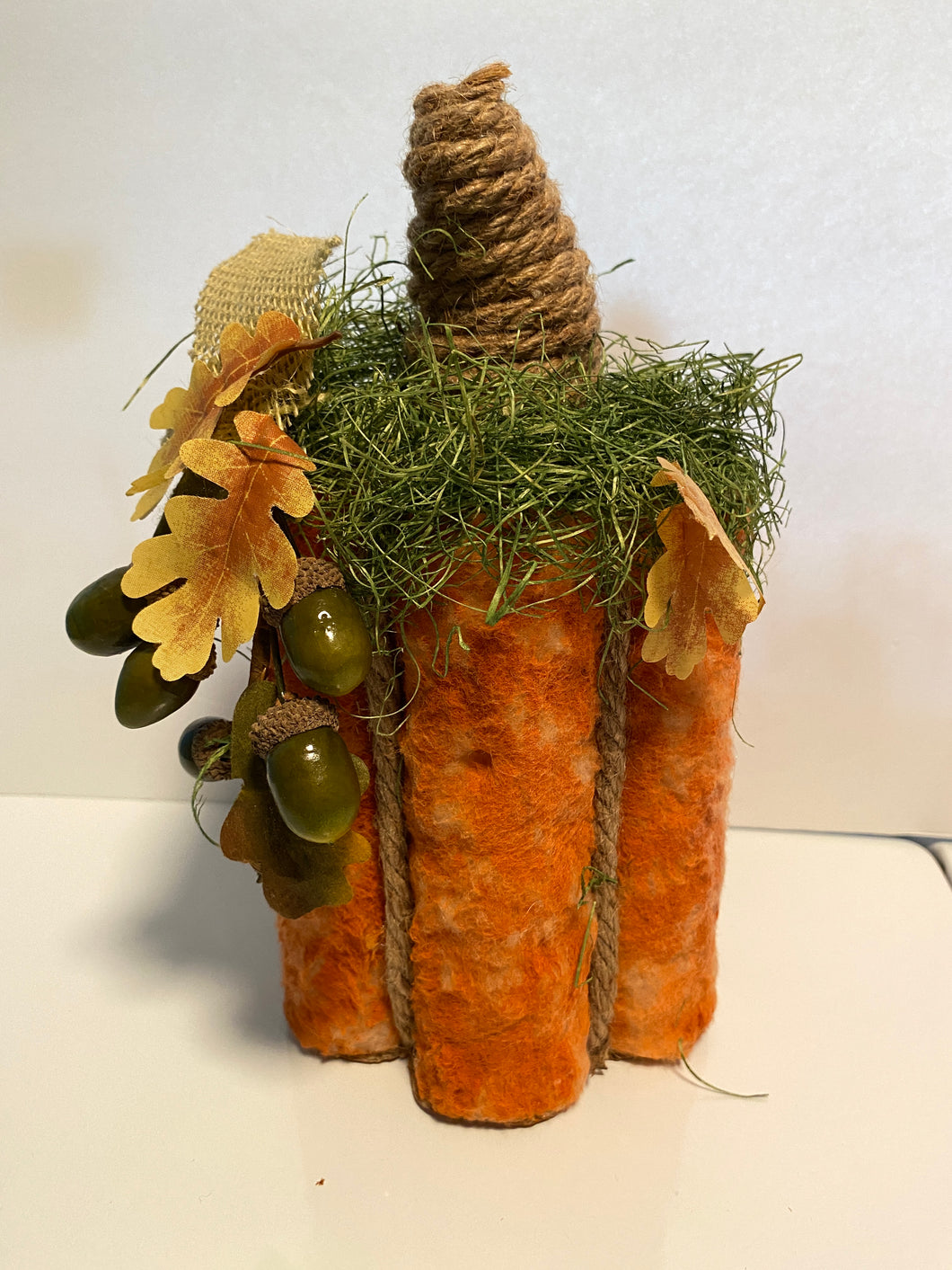 Pumpkin centerpiece 12 inches high