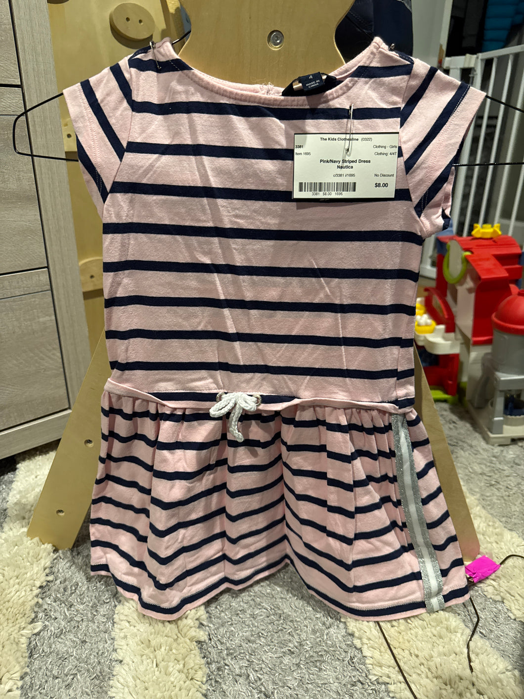 Pink and Navy Dress nautica - size 4T/4