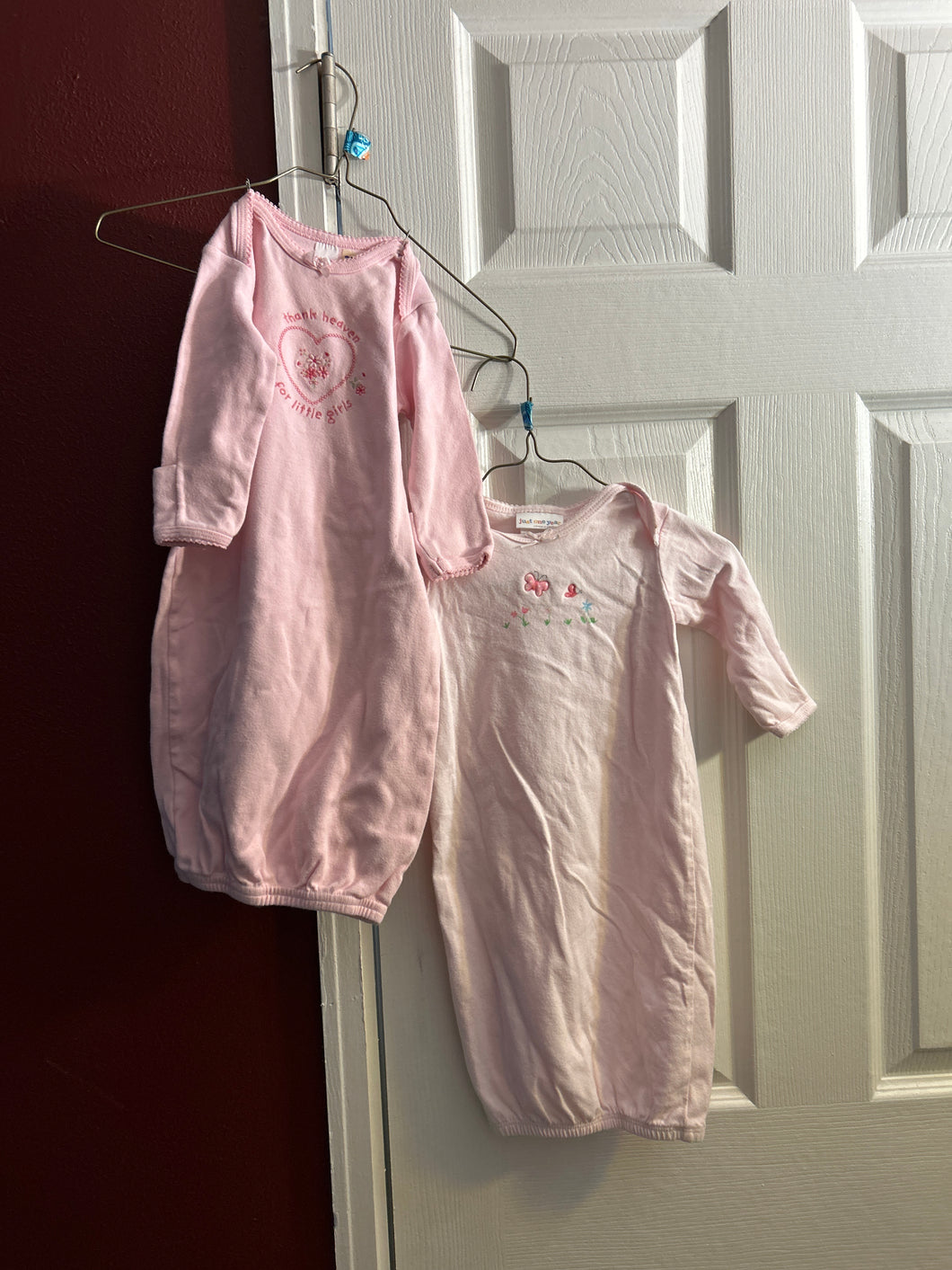 Carter's 2 Pack of Pink Infant Sleepers - size 0-3 Months