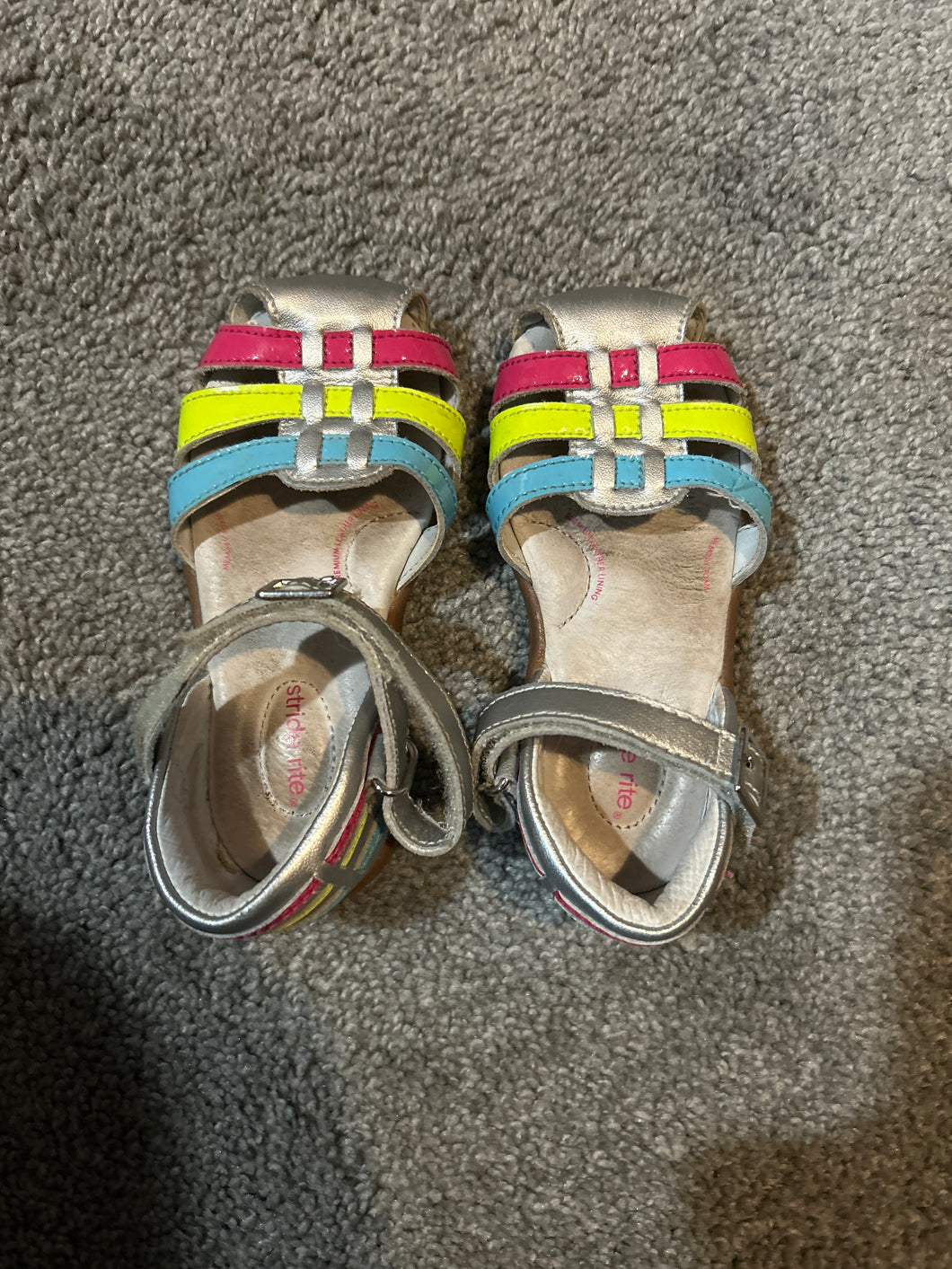 Stride Rite Silver With straps sandals - size Shoes-toddler 8