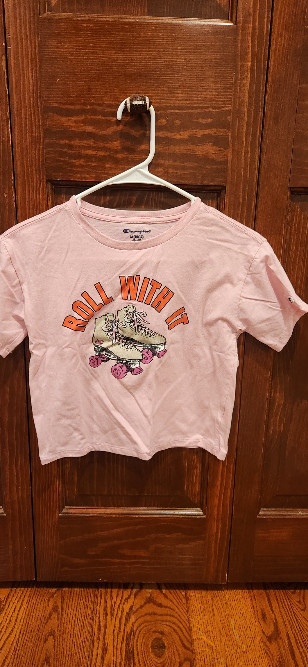 Champion Pink shirt,Roll With It - size Kids 10