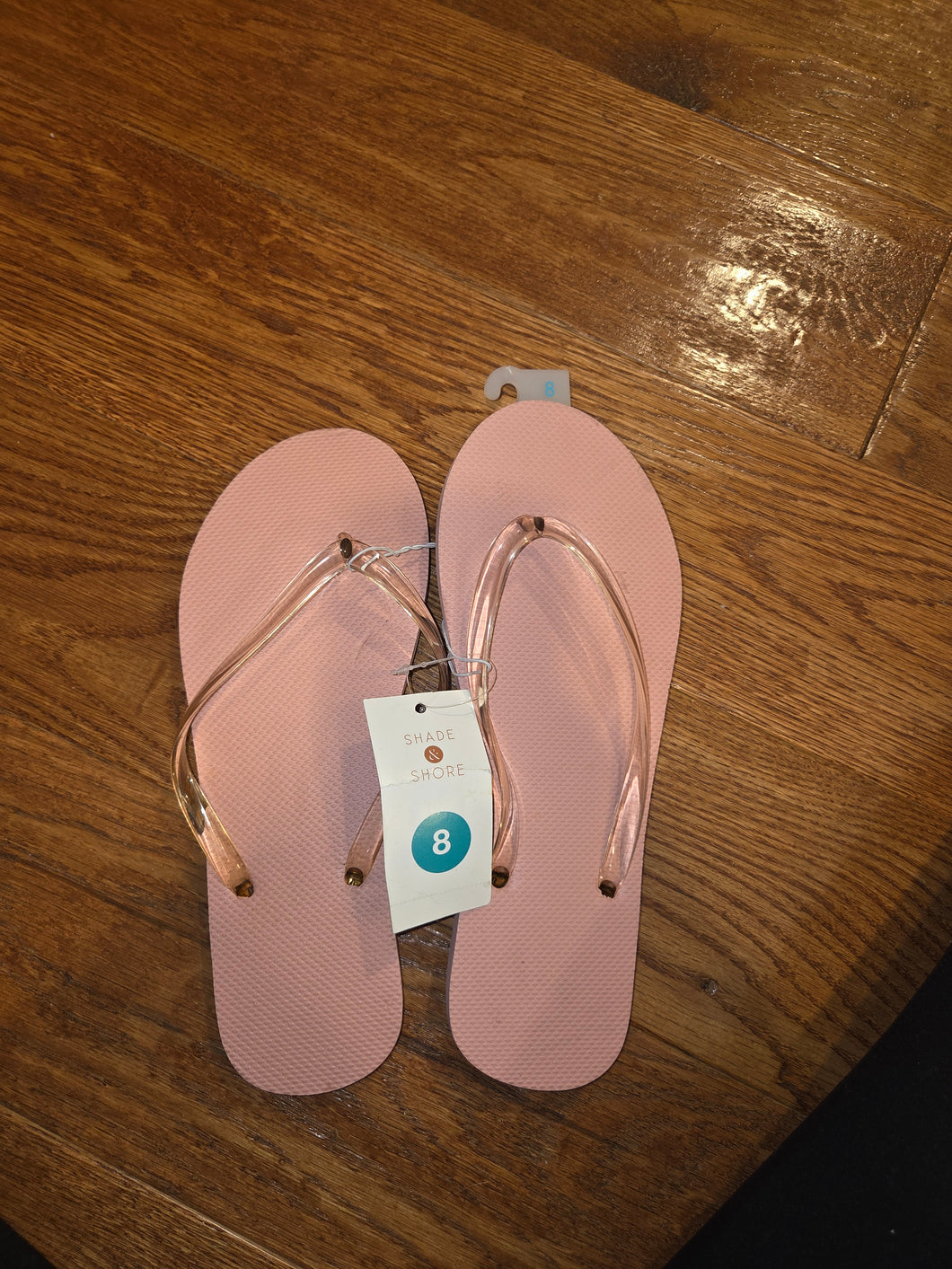 Shade and Shore Pink flip flops - size Shoes-teen 8