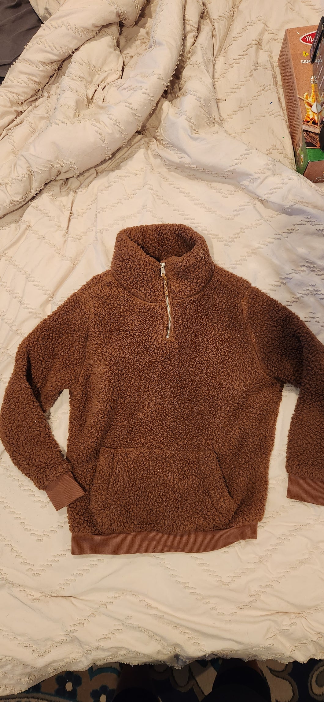 Copper Key Brown sherpa pullover - size Kids 8
