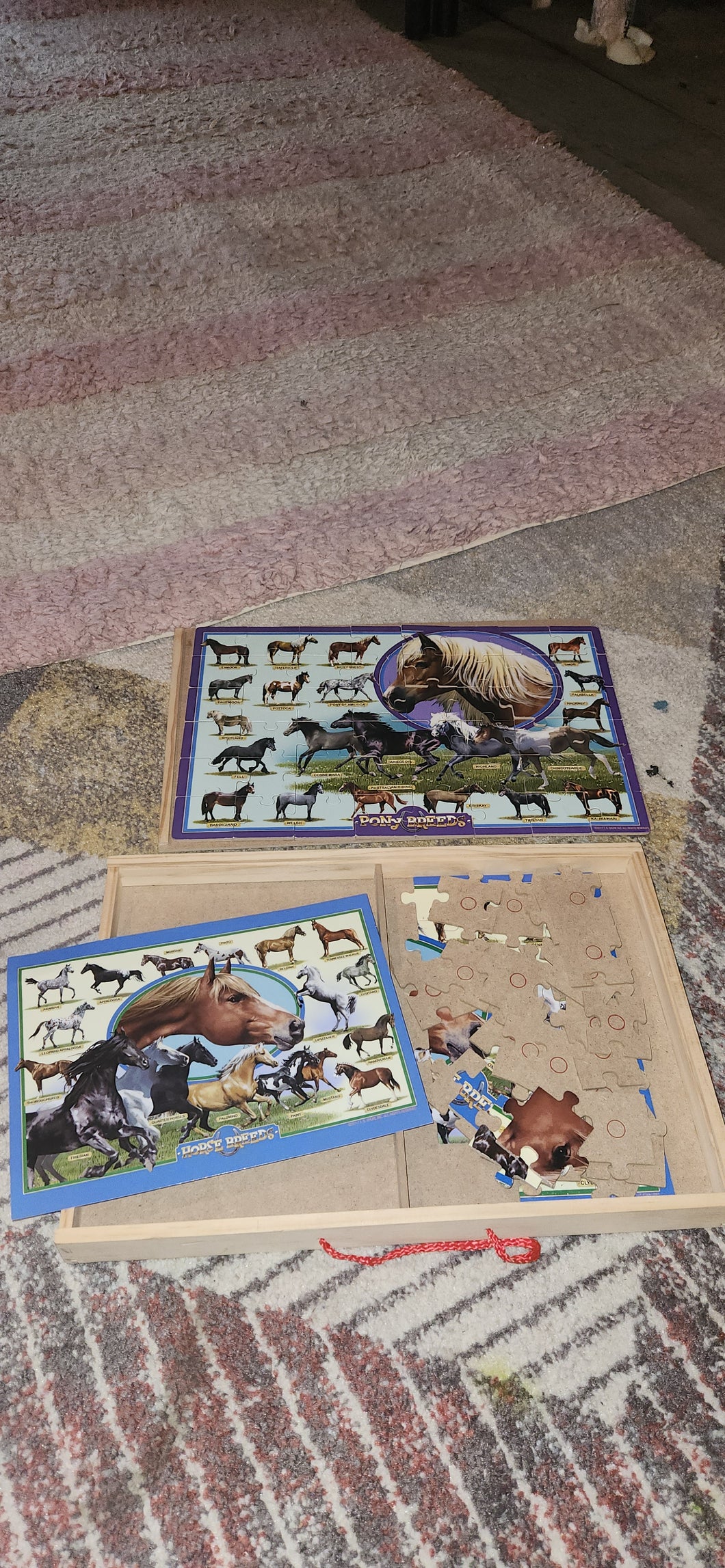 Tractor Supply 2 horse puzzles with cas
