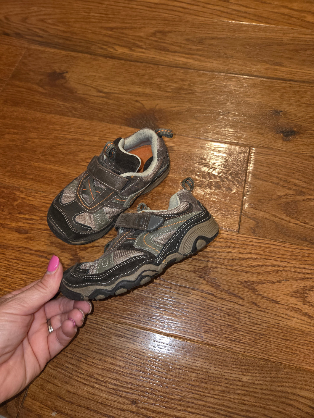 Stride Rite Brown,velcro - size Shoes-toddler 8