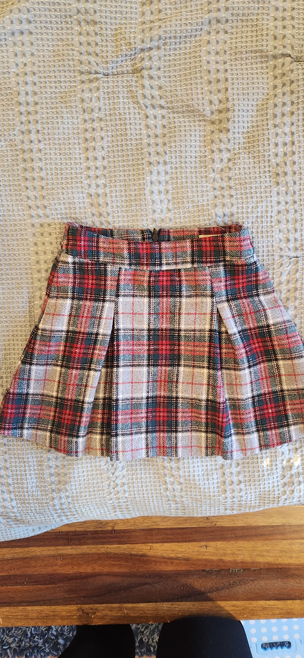 Copper Key Plaid Christmas skirt - size Kids 6