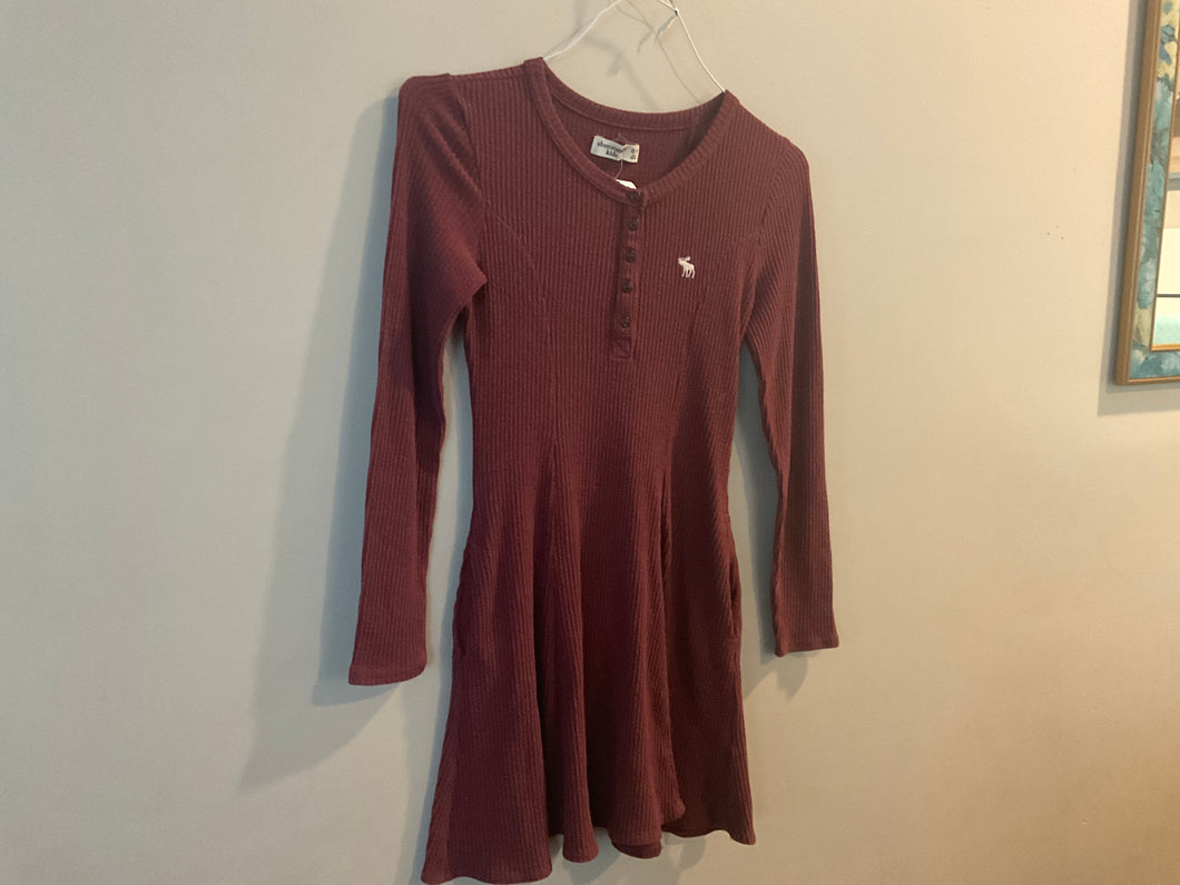 Abercolombie 13/14 wine Dress long sleeve light - size Kids 14