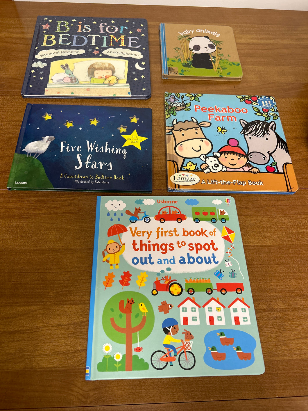 5 board books/hard pages
