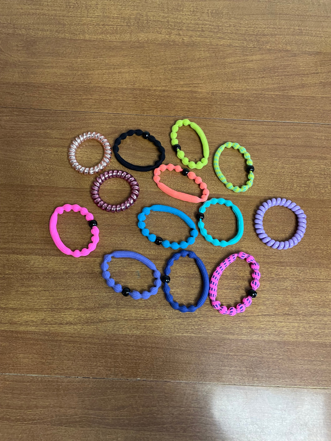 Multi-color hair ties Bead on soft ones