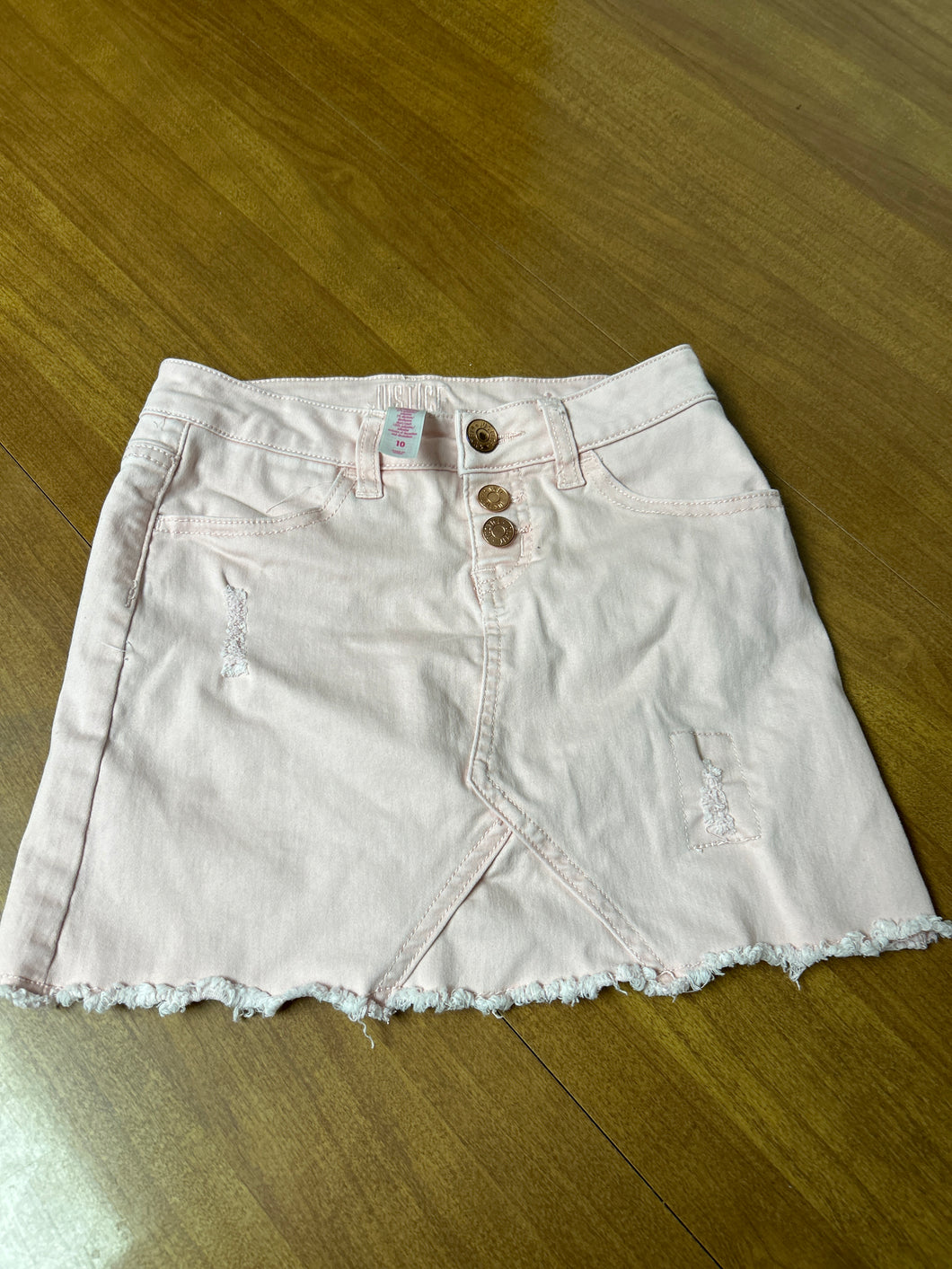 Pink justice skort - size Kids 10