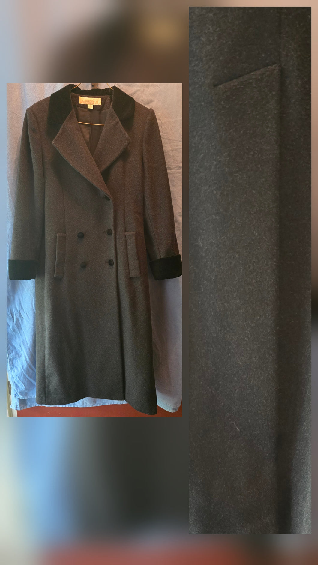 Liz Claiborne Long Wool Coat. - size Women L (12)