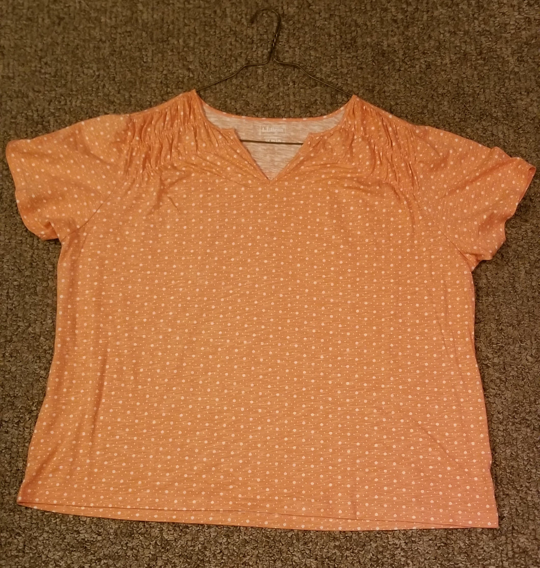 LL Bean Shirt, short sleeve - size Women XXL (20-22)
