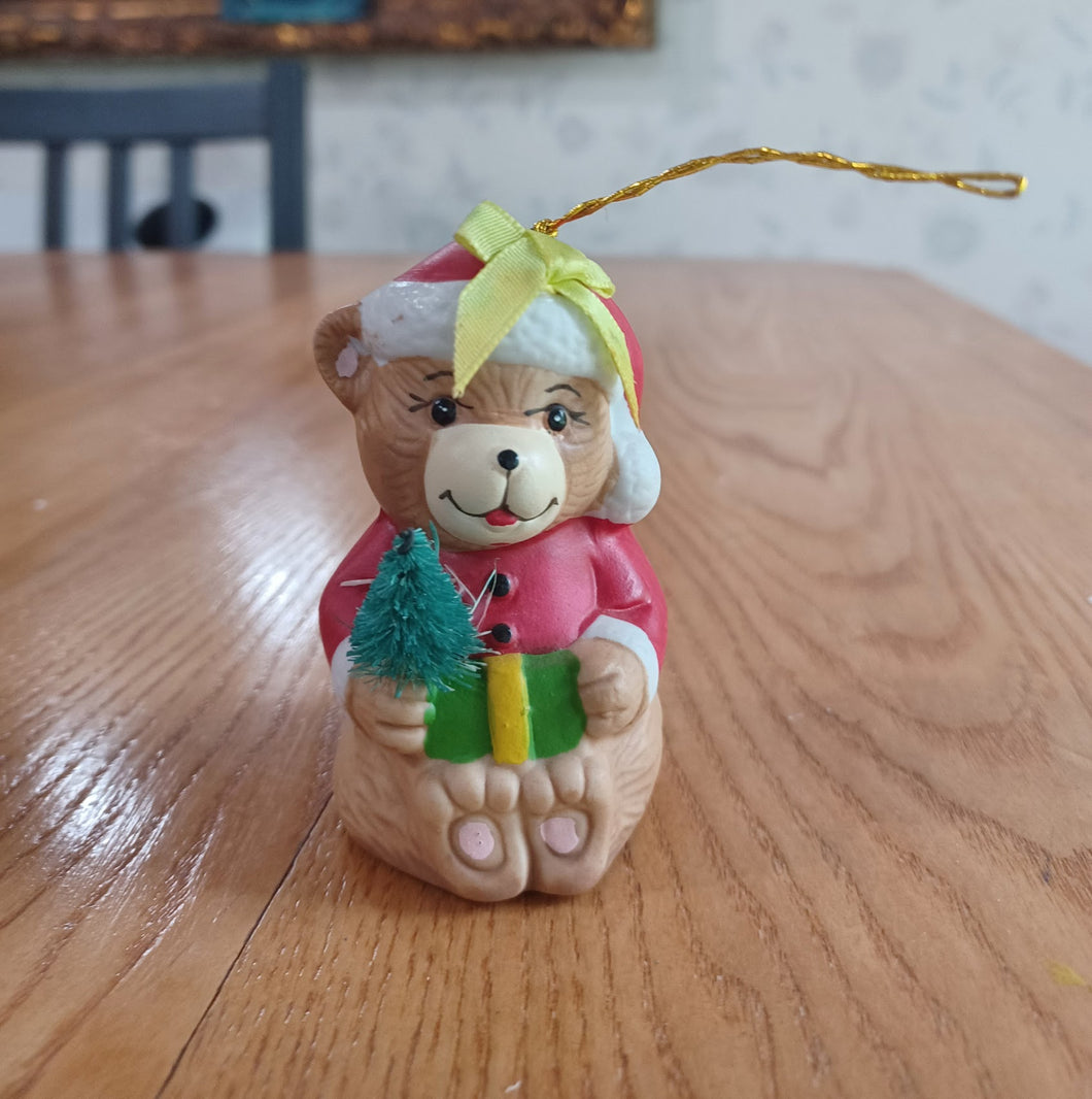 Glass Bear Bell Ornament Glass Bear Bell Ornament
