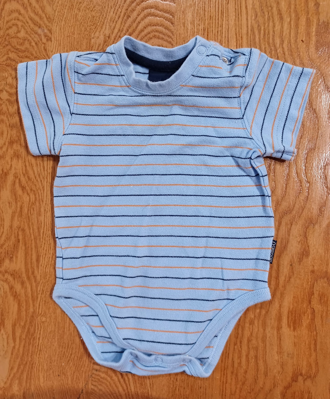 Osh Kosh Blu/Orange Stripe Onesie - size 3-6 Months