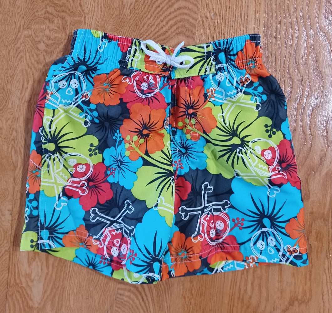 Koala Kids LIKE NEW! Skull/Hawaiian Swim Shor - size 18 Months