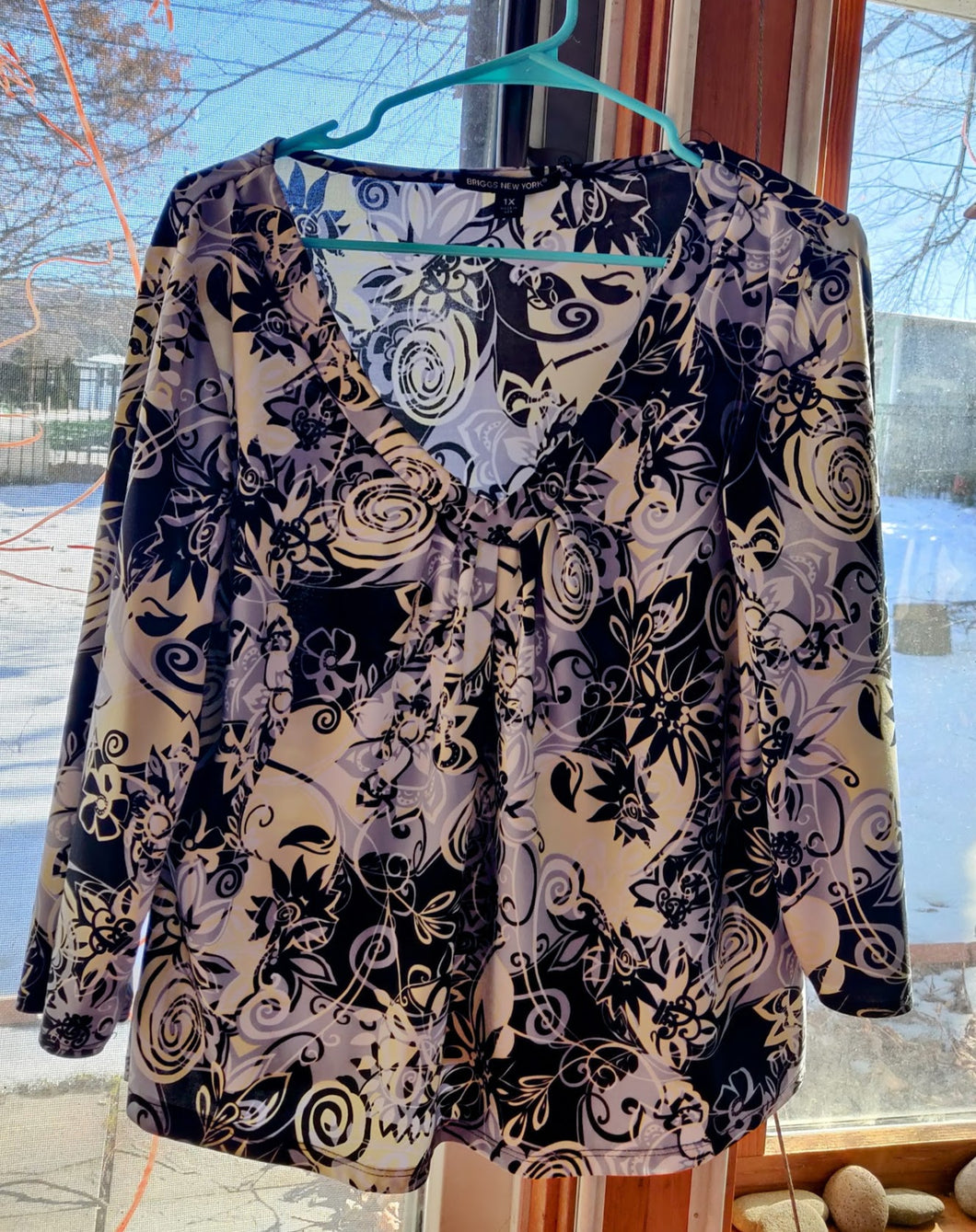 Briggs New York Paisley Shirt - size Women 1XL (16-18)