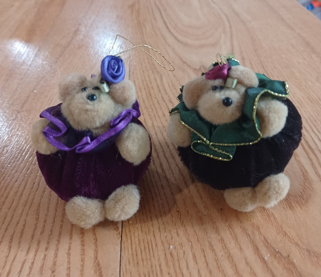 Cute Bear Ornament Set 2 Bear Ornament Set