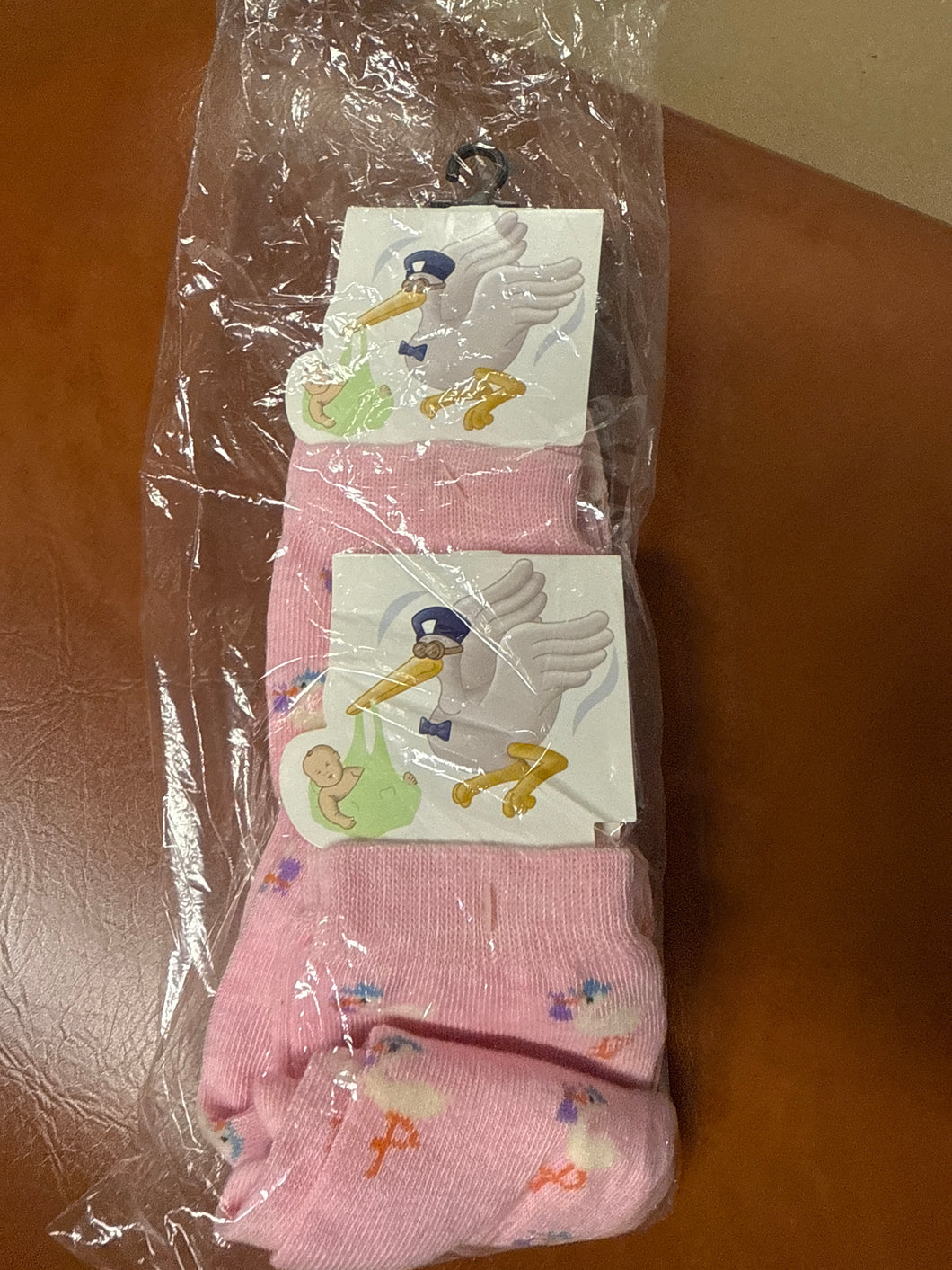Stork socks Pink 2 prs