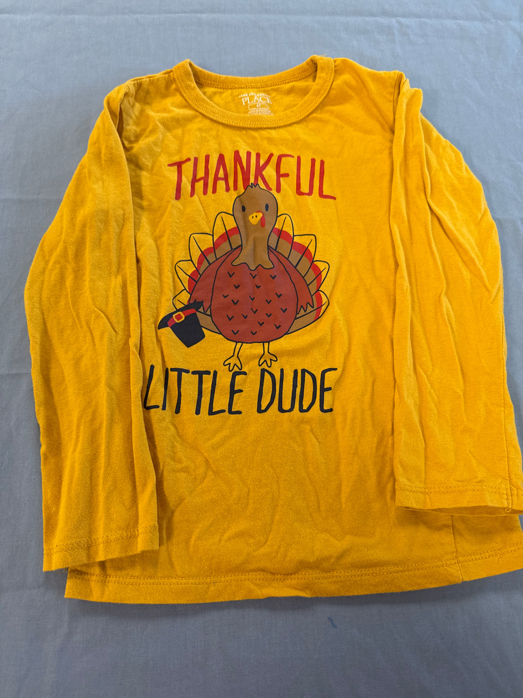 Thankful long T Turkey shirt - size 5T/5
