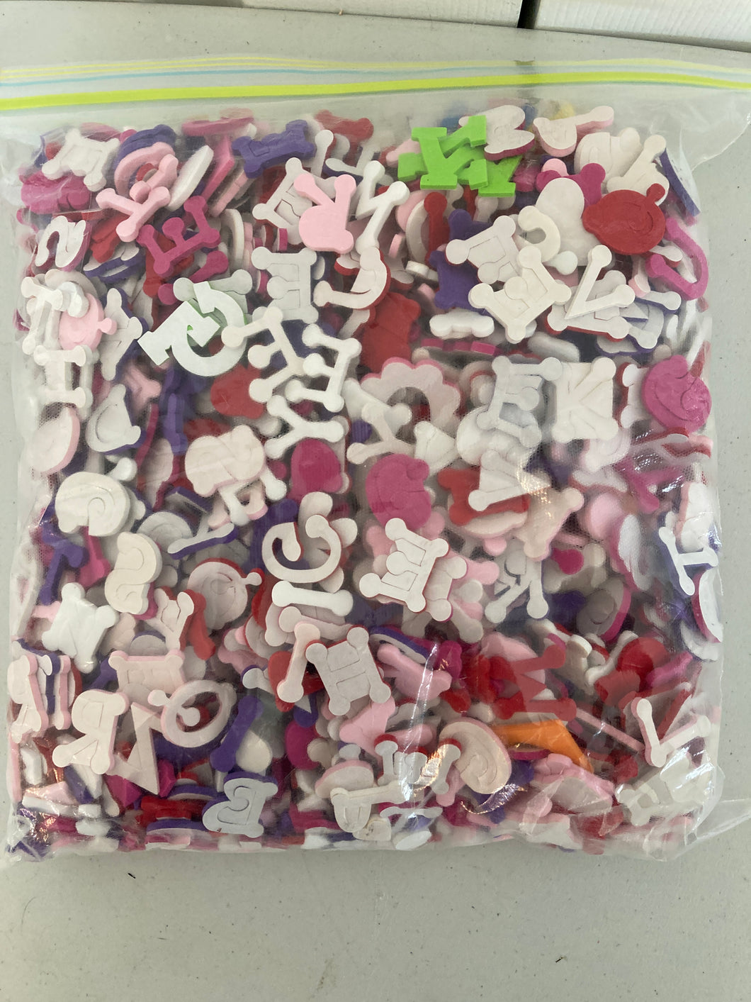 Foam adhesive letters
