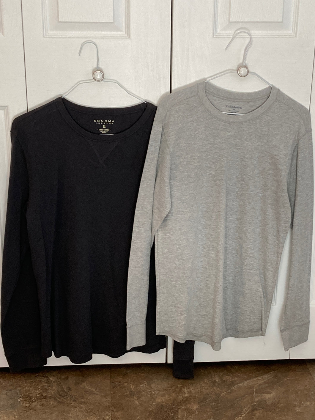 Sonoma navy & grey LS shirts - size Mens M