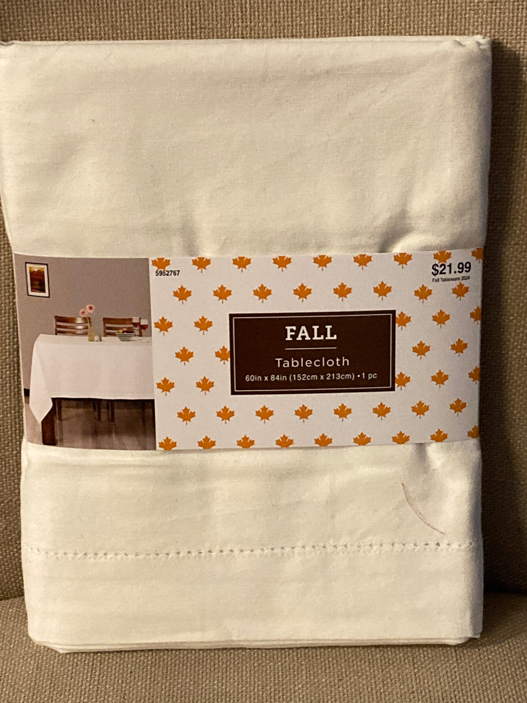Fall Cotton tablecloth NEW 60x84 reg.$21.99