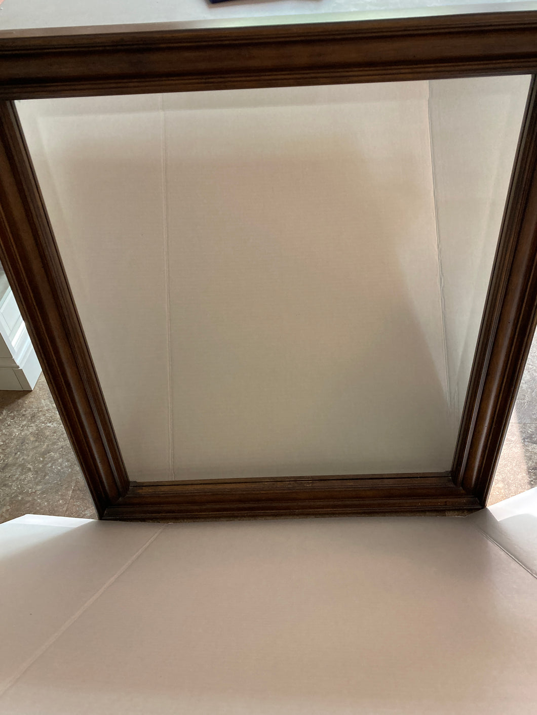 Mirror -wood frame 24x 28.5 beveled edges