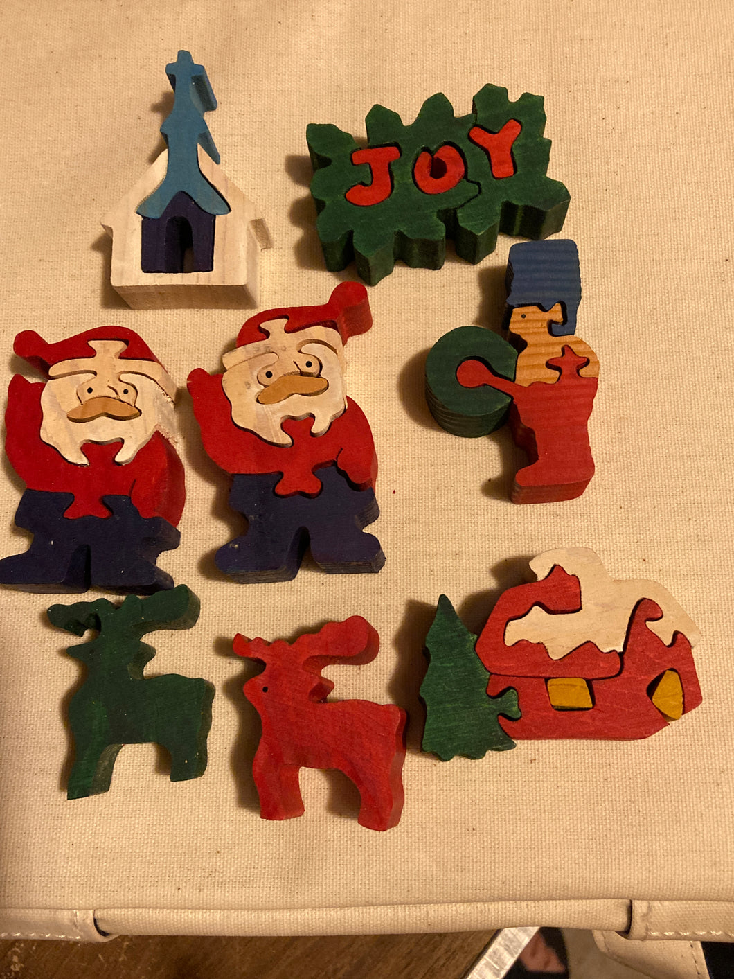 mini wood xmas puzzles 6 puzzles 2 reindeer