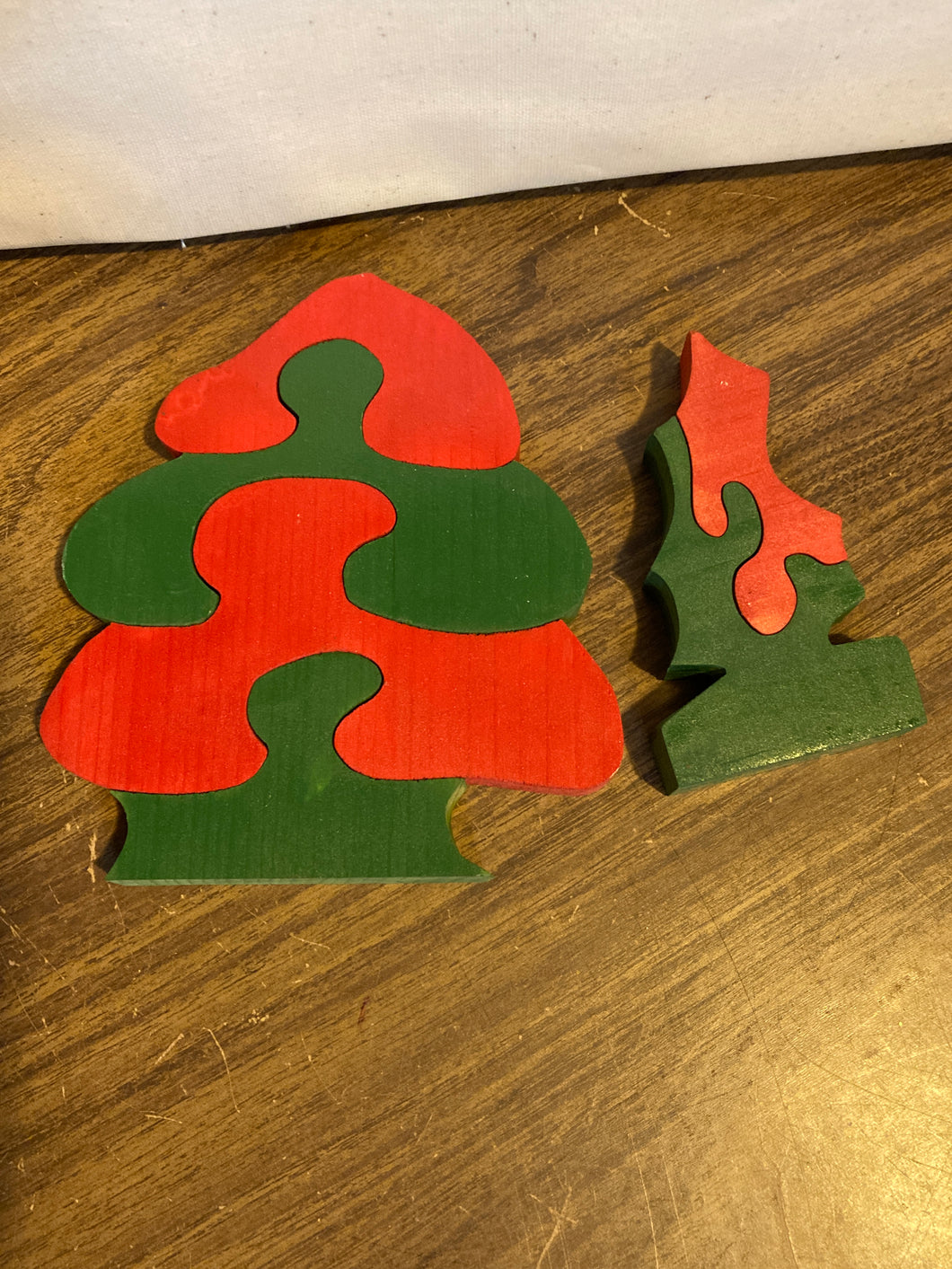 wood puzzles tree/candle 4 ,6