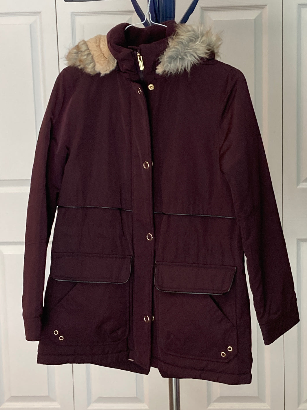 Croft & Barrow Burgundy hooded jacket New cond. - size Women S (4-6)