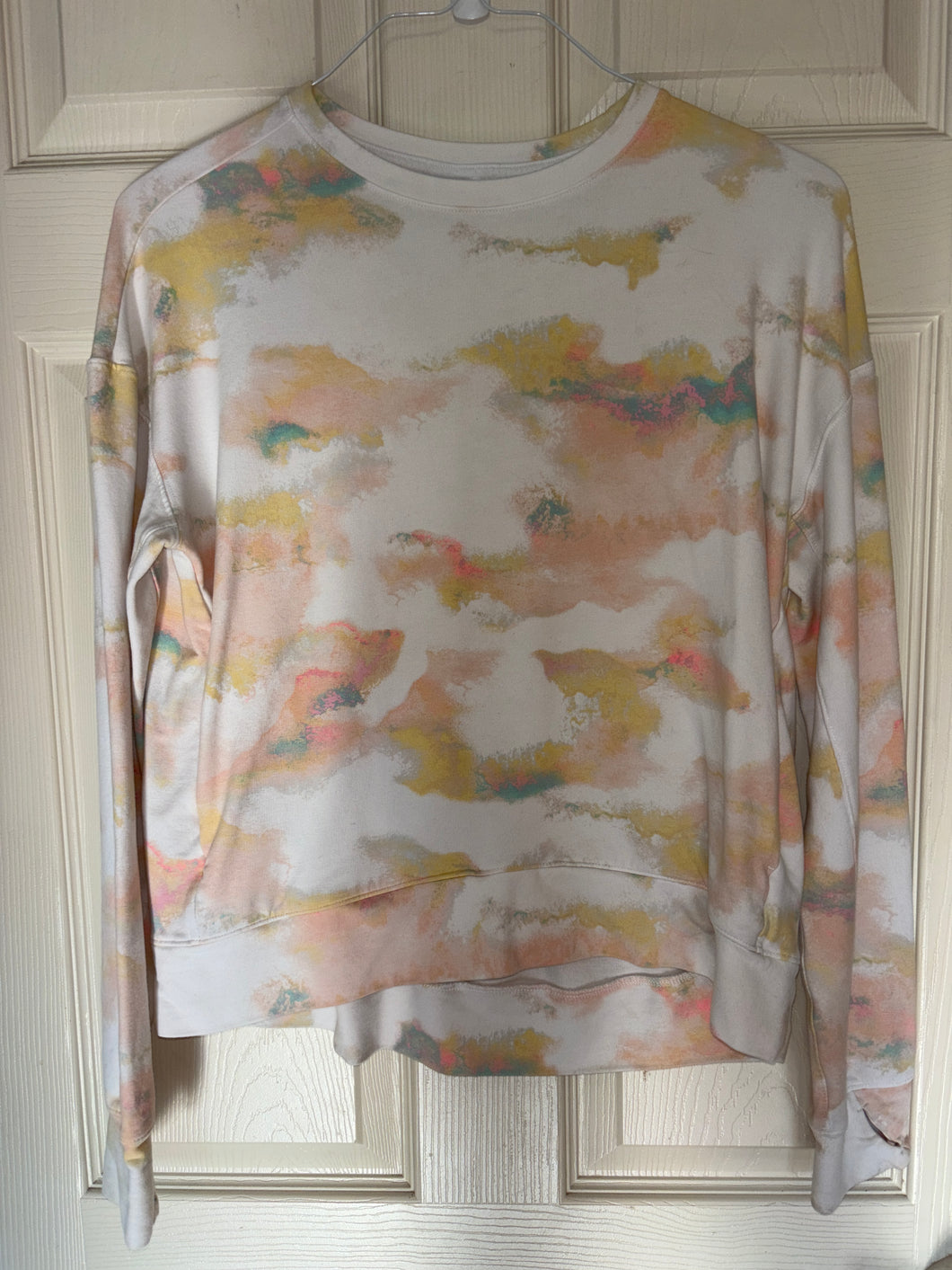 All In Motion M White Marble Sweatshirt - size Women M (8-10)