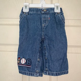 Carters Jean, Baseball - size 9 Months