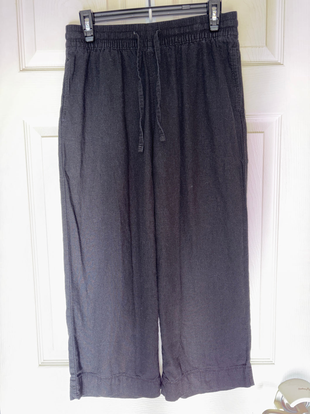 Sonoma Petite Small Black Linen Pants - size Women S (4-6)