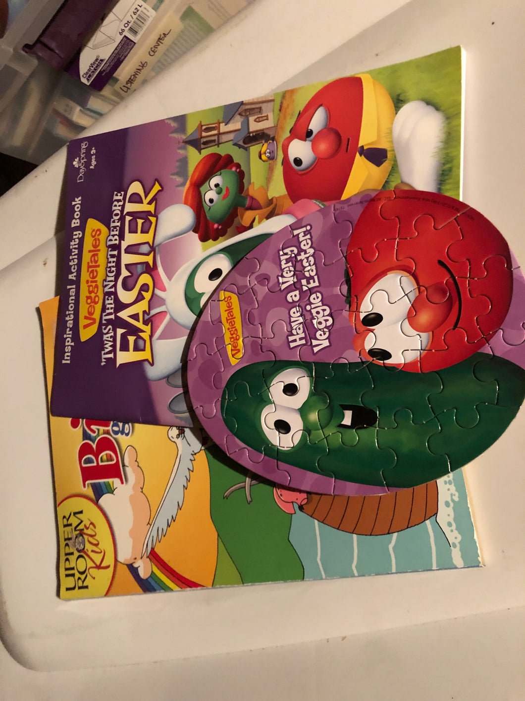 VeggieTales two books Plus puzzle