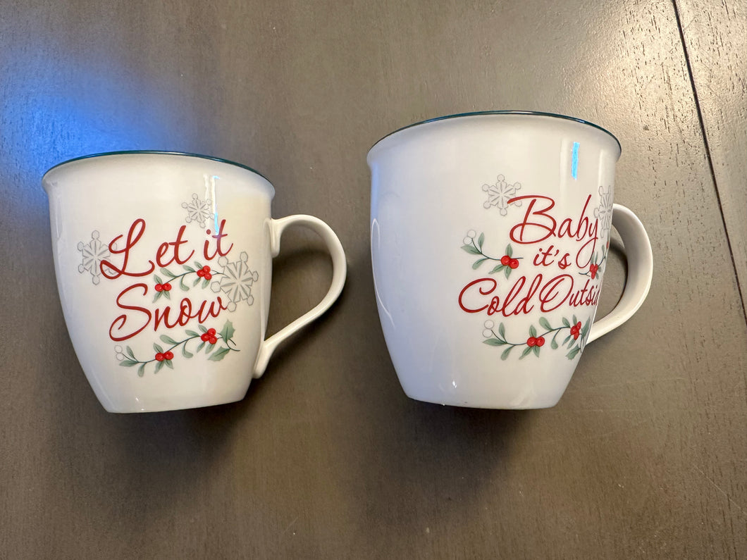Pfaltzgraff Christmas Mugs set of 2