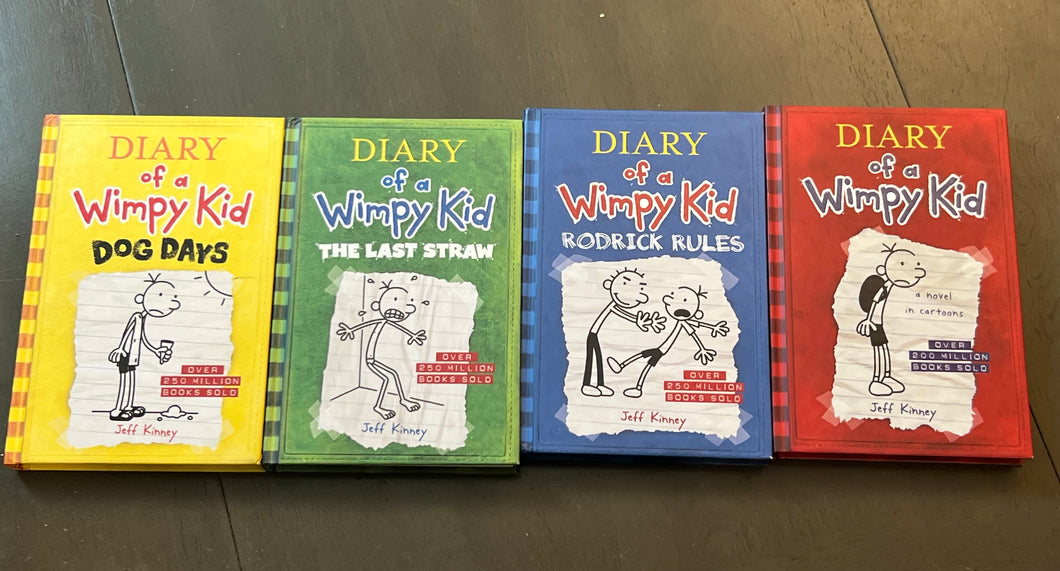 Diary of a wimpy kids Books, set of 4