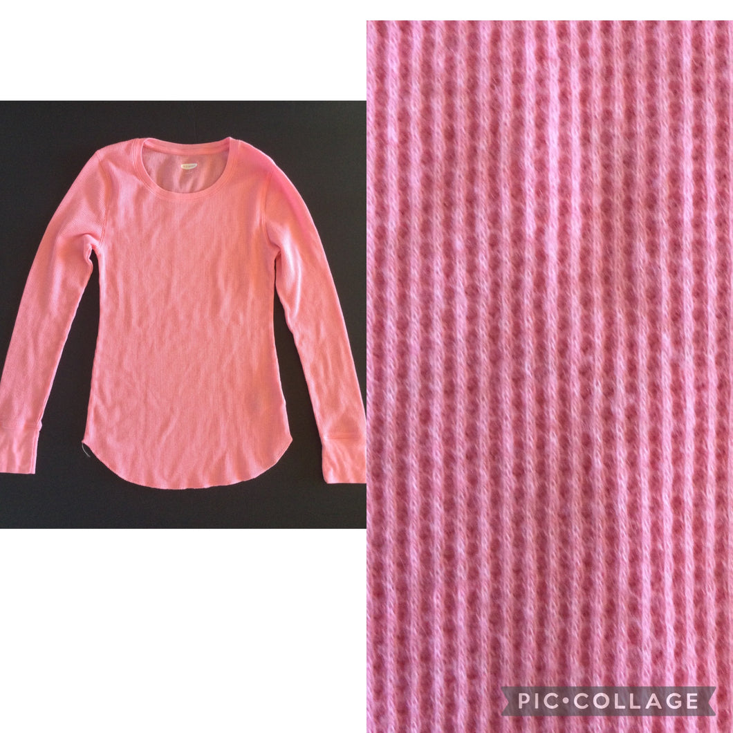 Old Navy PJ Shirt Pink / Waffle - size Women S (4-6)