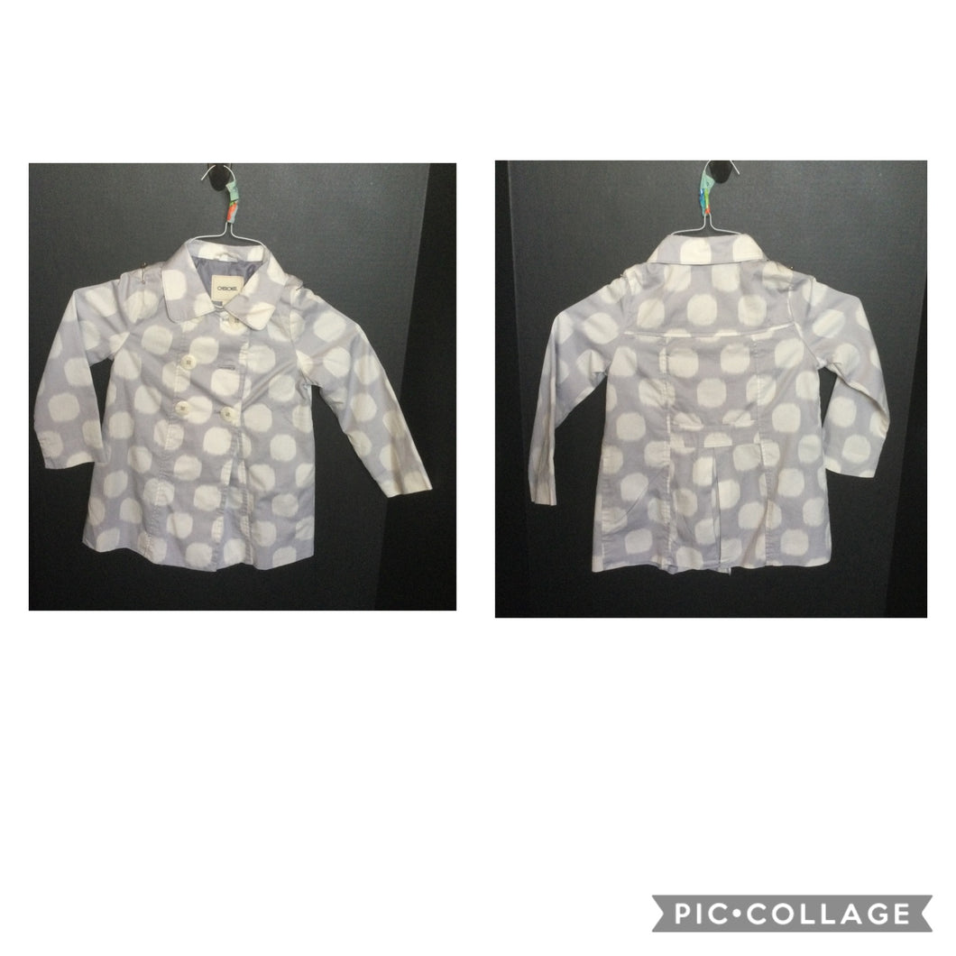 Cherokee / Gray PolkaDot Pea Coat - size 4T/4