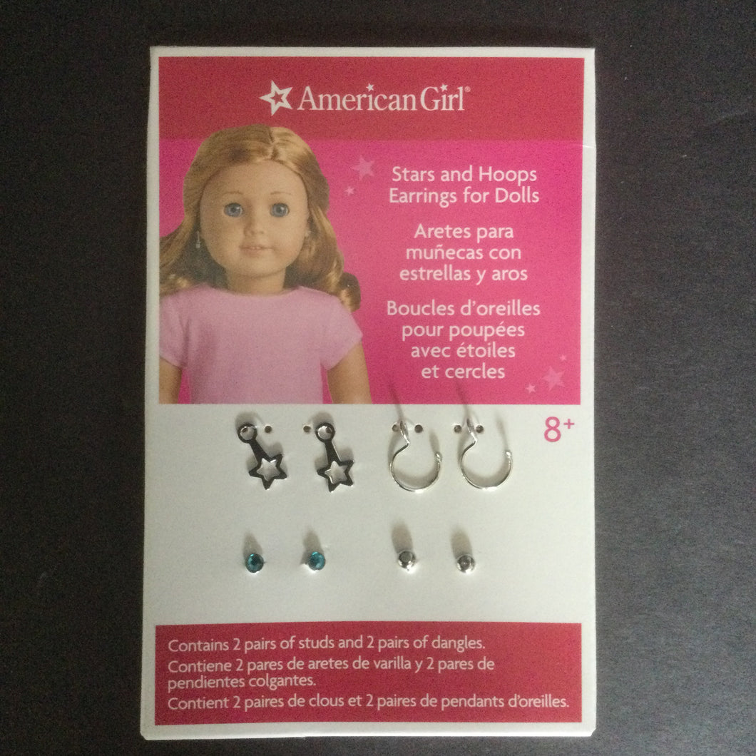 American Girl Earrings Stars and Hoops