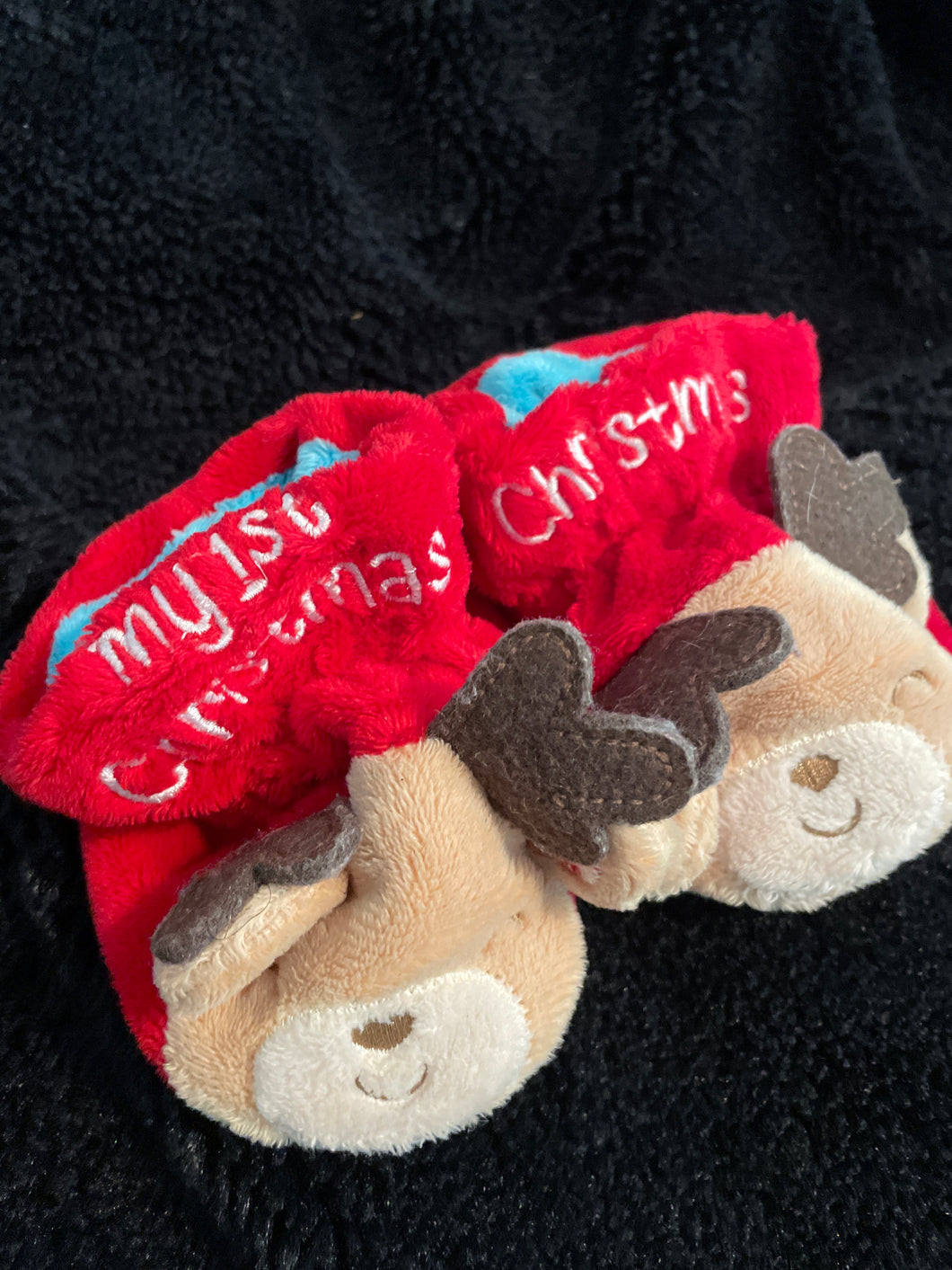 Baby's First Christmas Slippers - size Shoes-Baby 0-2