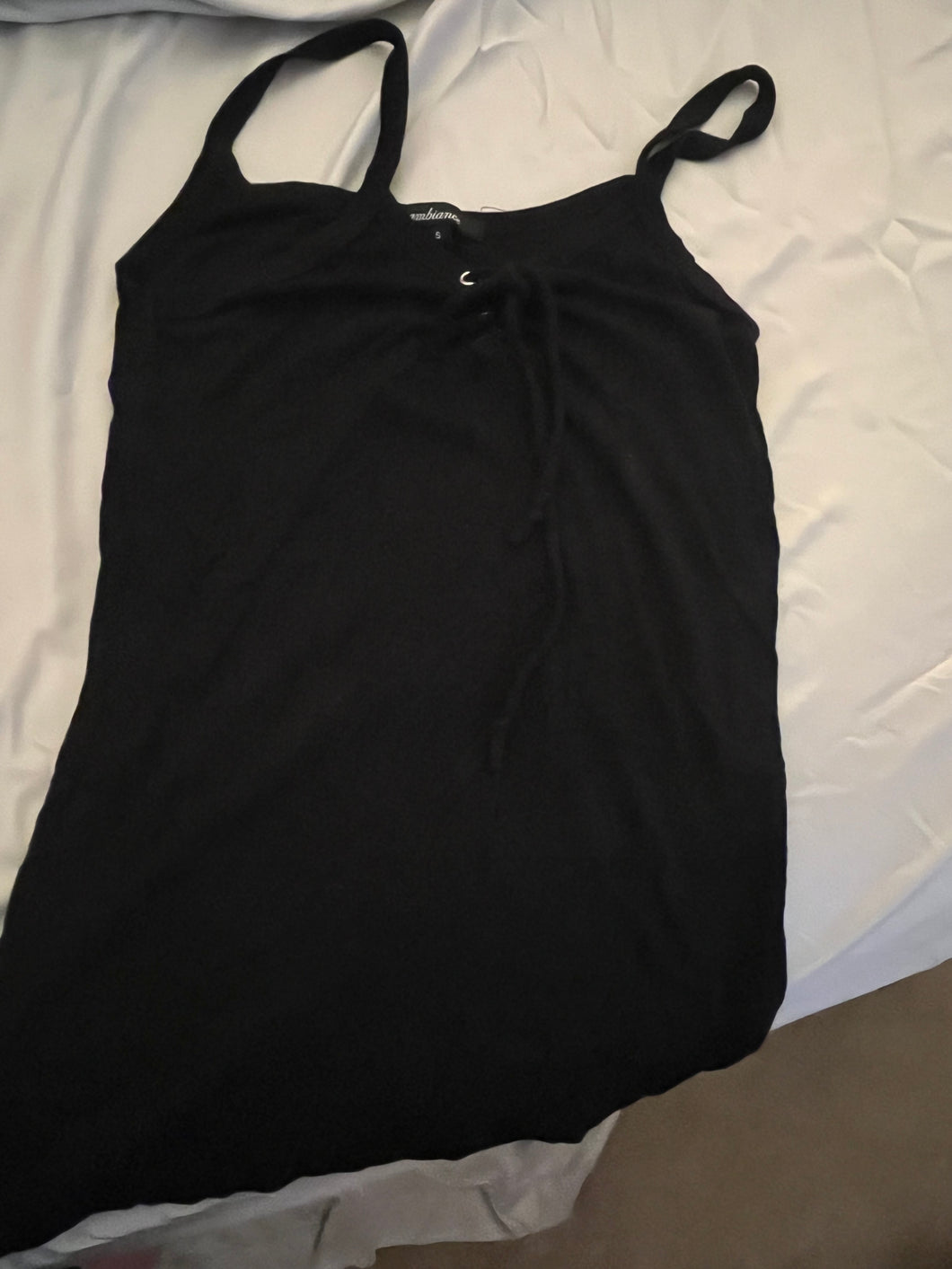 Black tank top strap - size Junior Girls S (3-5)