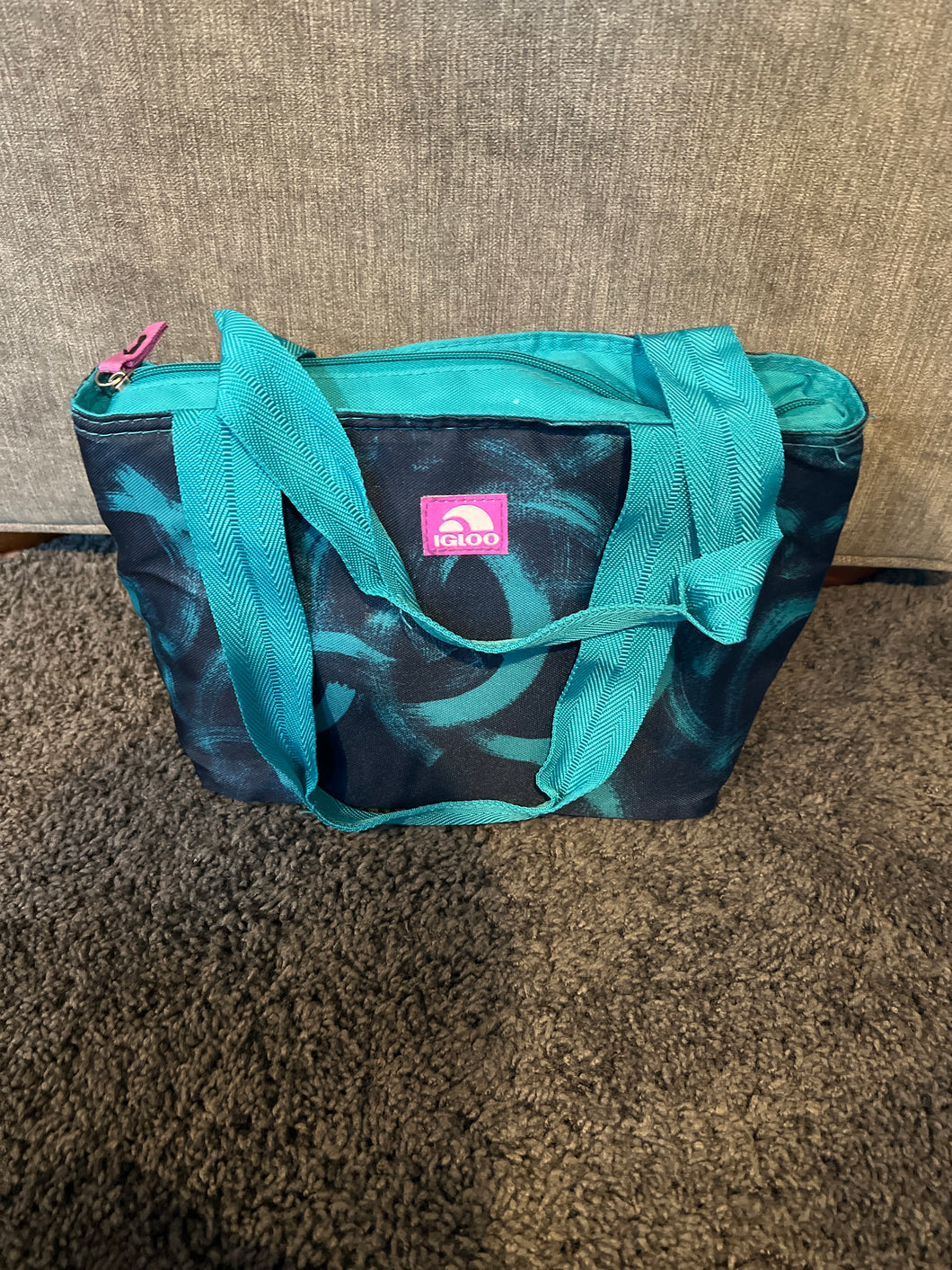 Igloo Zip Top Cooler Bag Blue and Teal