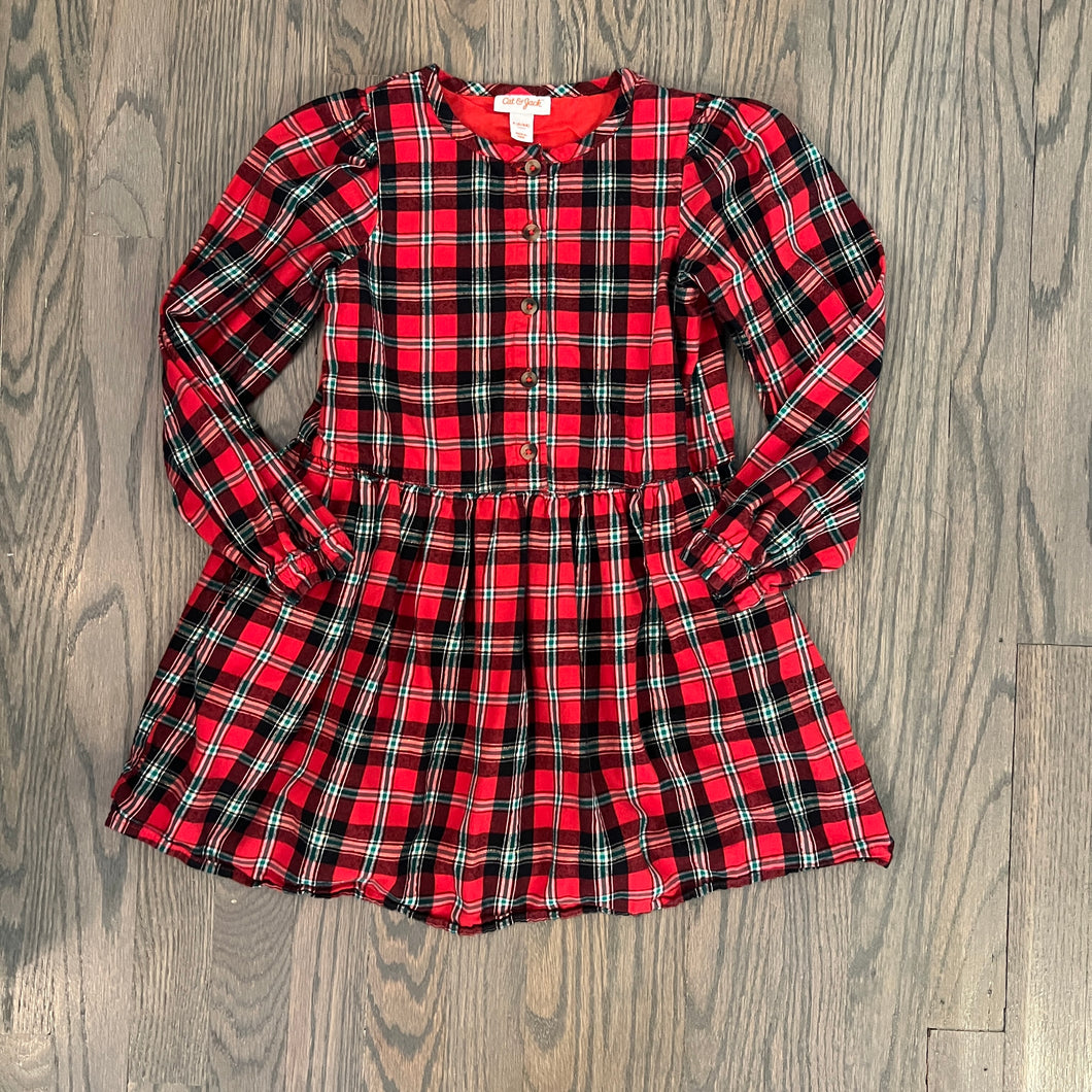 Holiday Cat & Jack Plaid dress - size Kids 6