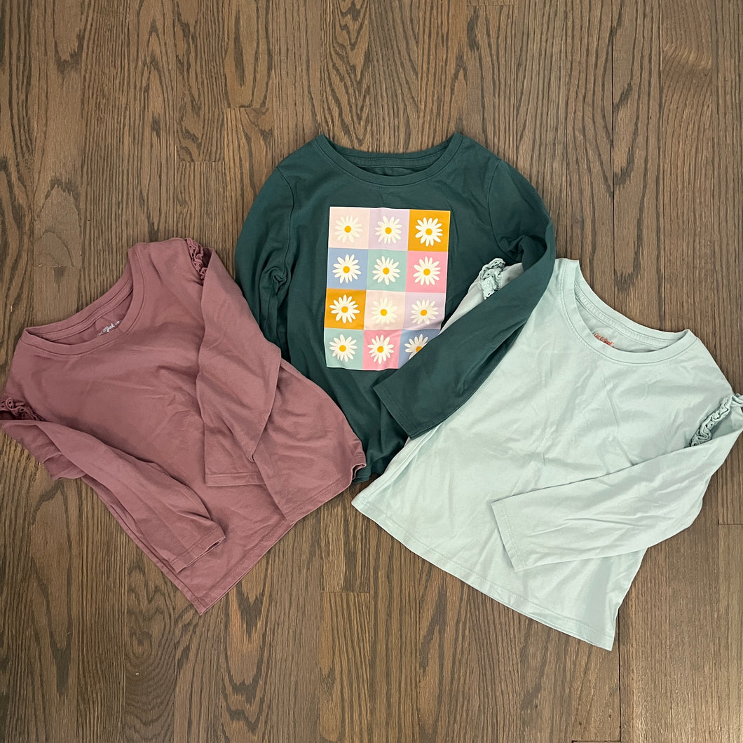 Cat & Jack Set of 3 Long sleeve shirts - size 5T/5