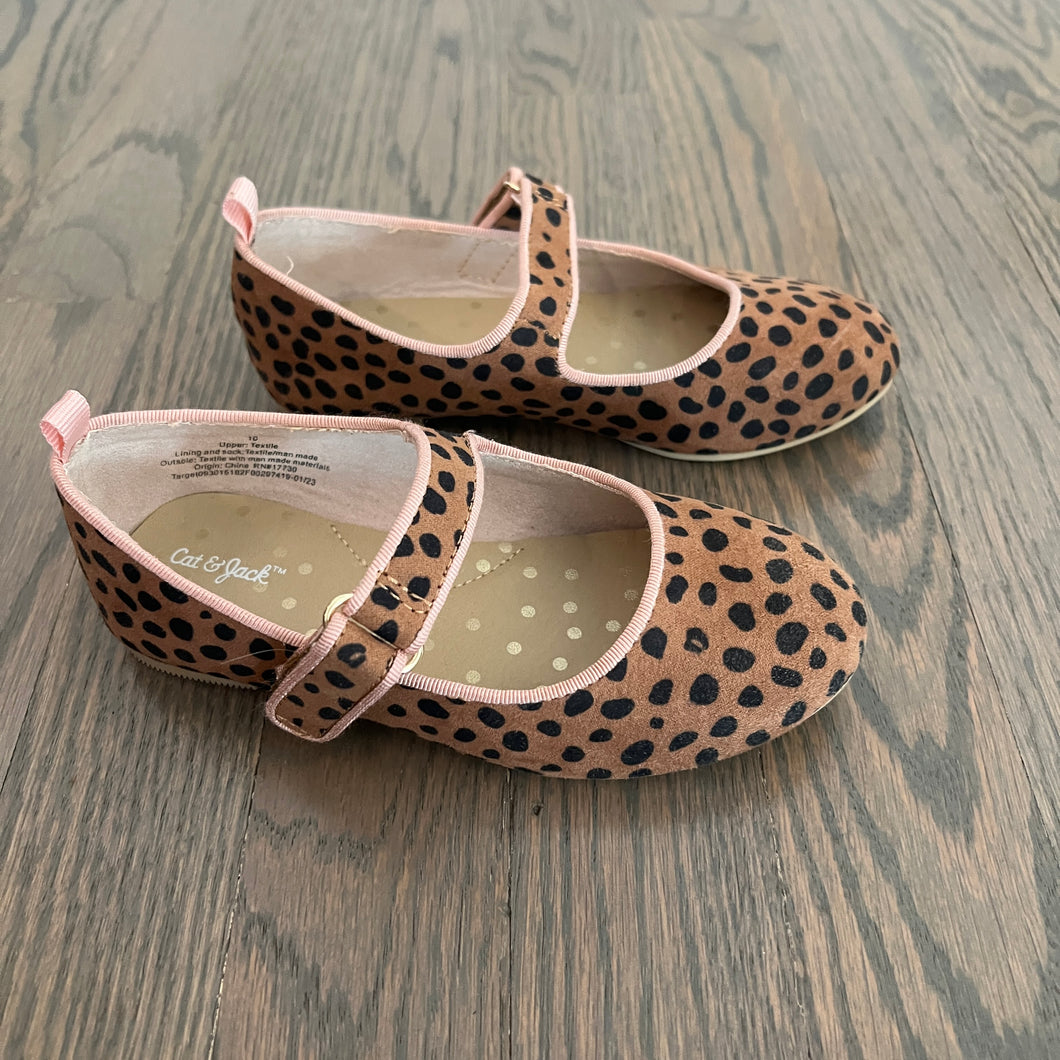 Cat & Jack flats Leopard - size shoes-youth   10